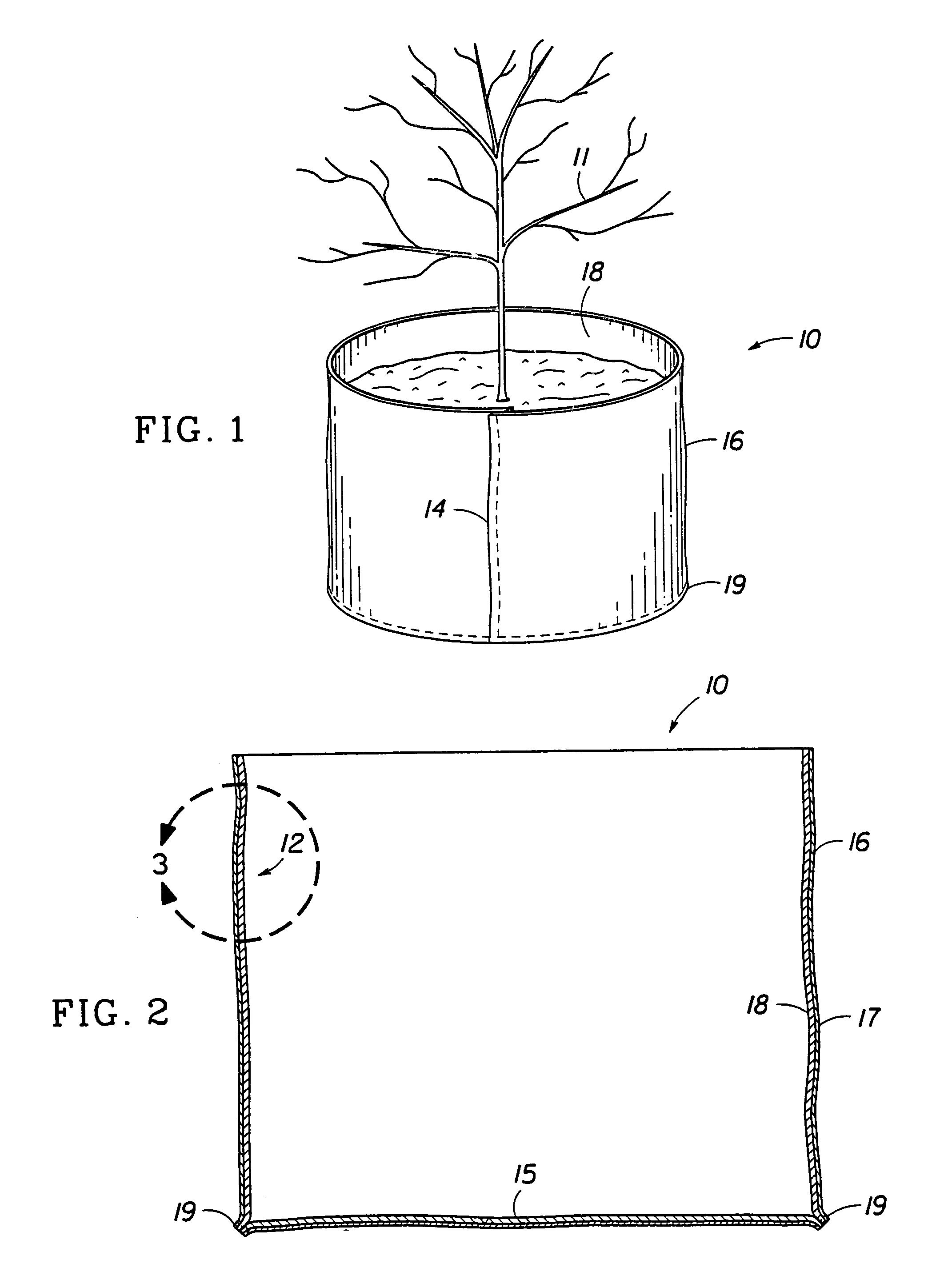 Root growth barrier and method