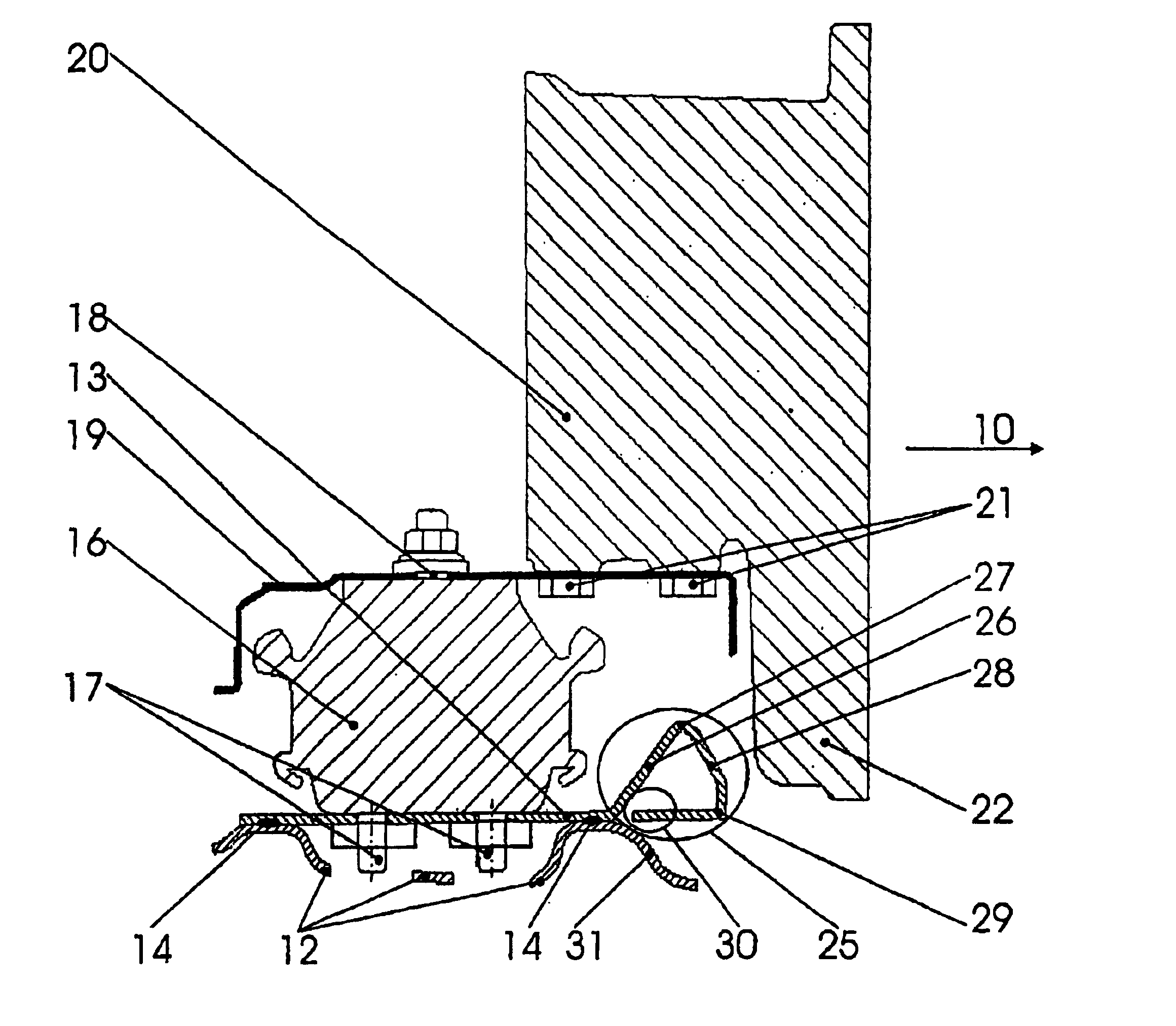 Power unit mounting for motor vehicles with collision separation
