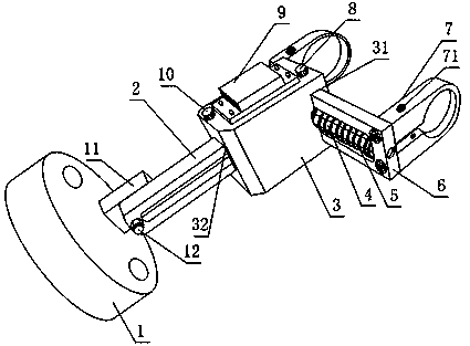 Pistol-drill clamping mechanism suitable for milling of circular groove