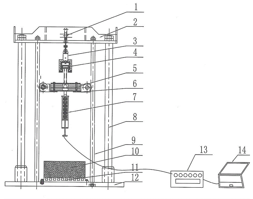 An adjustable angle lander drop weight impact test device