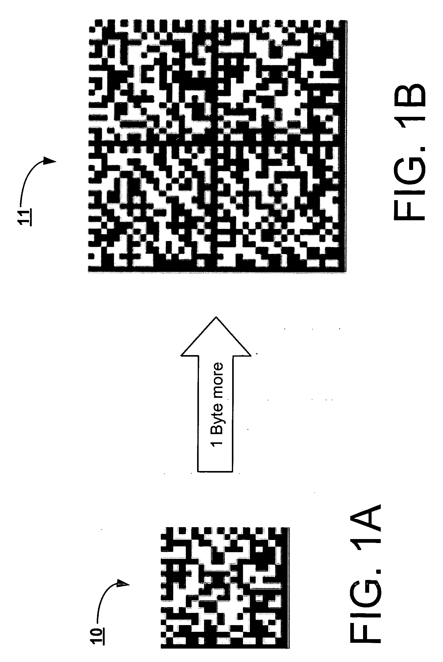 Two dimensional (2D) code and code size indication method