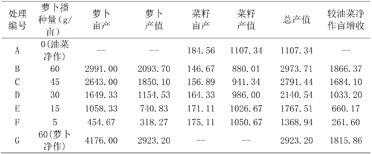 Mixed seeding method for improving mixed seeding efficiency of rape and radish machine