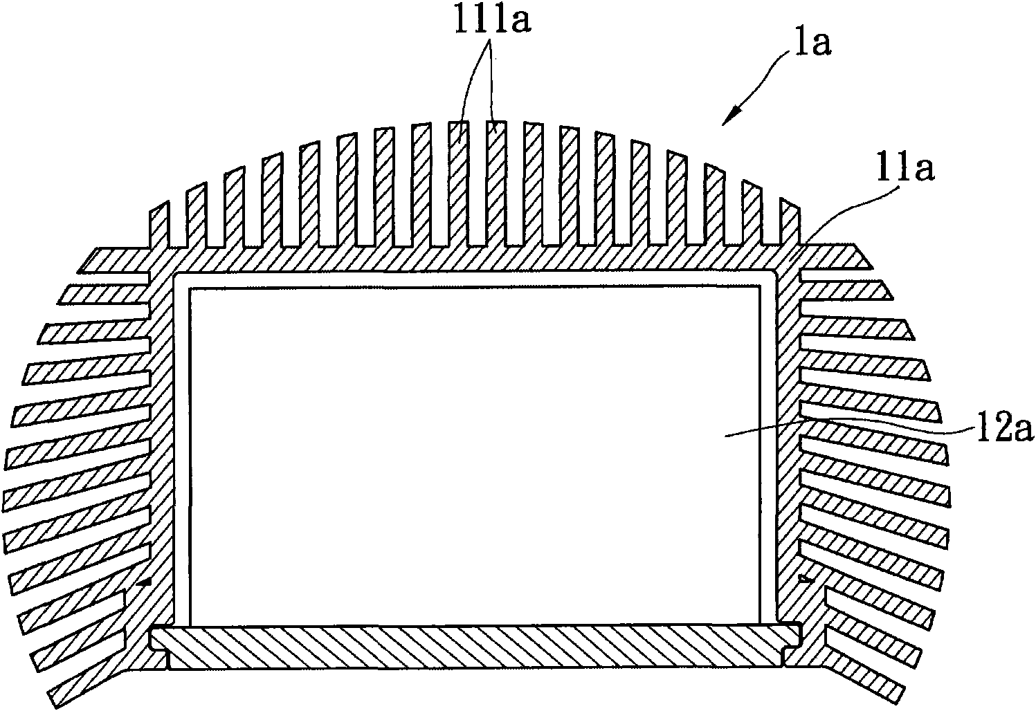 LED lamp structure and heat dissipation method thereof