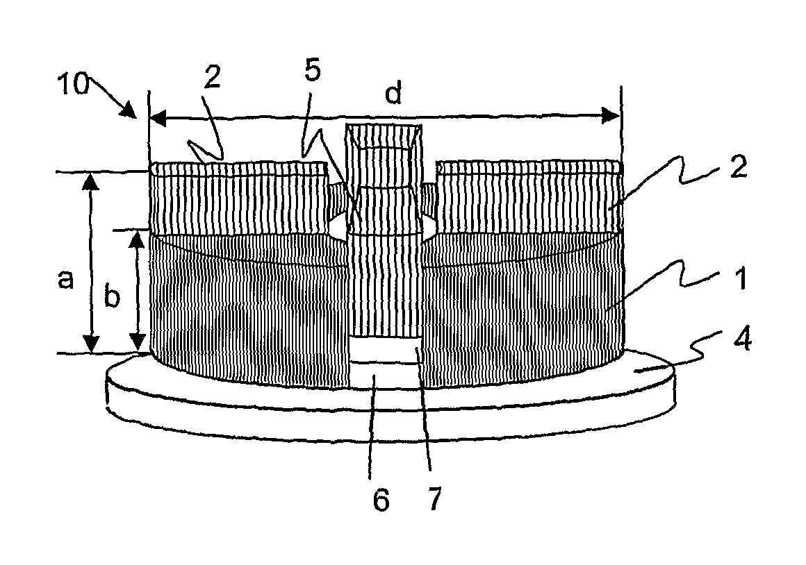 Brush for a machine for the horizontal and/or vertical cleaning of surface that are separated by grooves, joints, unevennesses and/or pores and a machine provided with such brushes