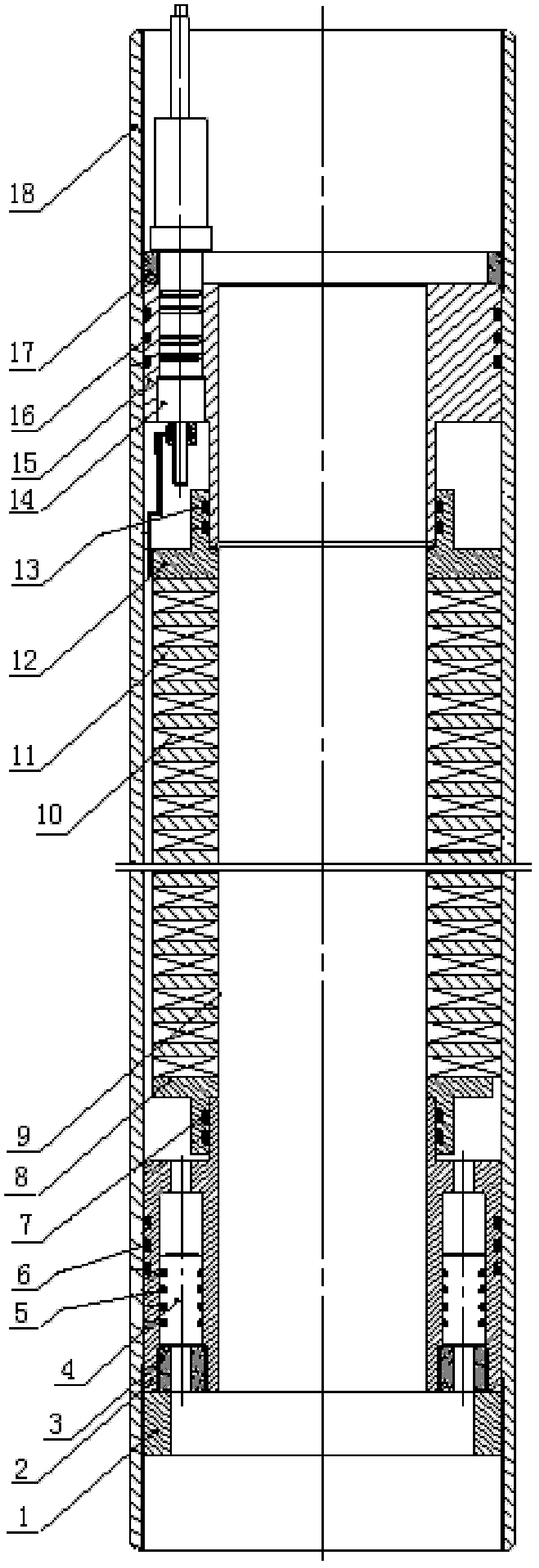 Underground cylindrical linear motor stator