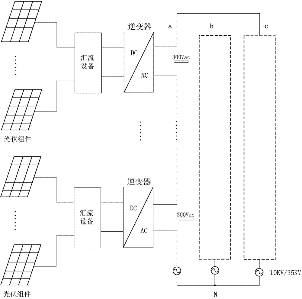 High-voltage suspended type photovoltaic grid-connected inverter system