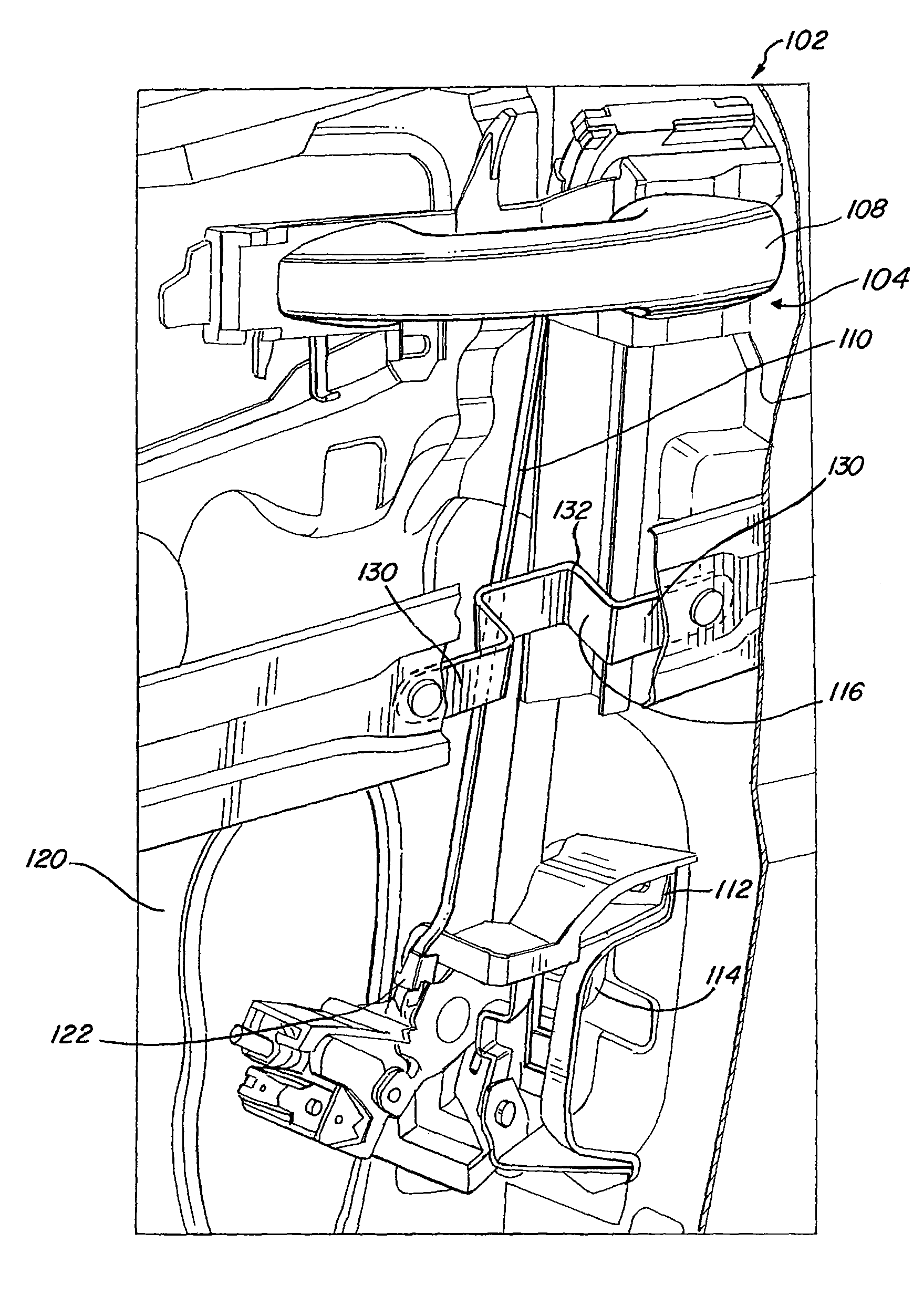 Method and system for deforming a drive rod in a door after an impact to the door