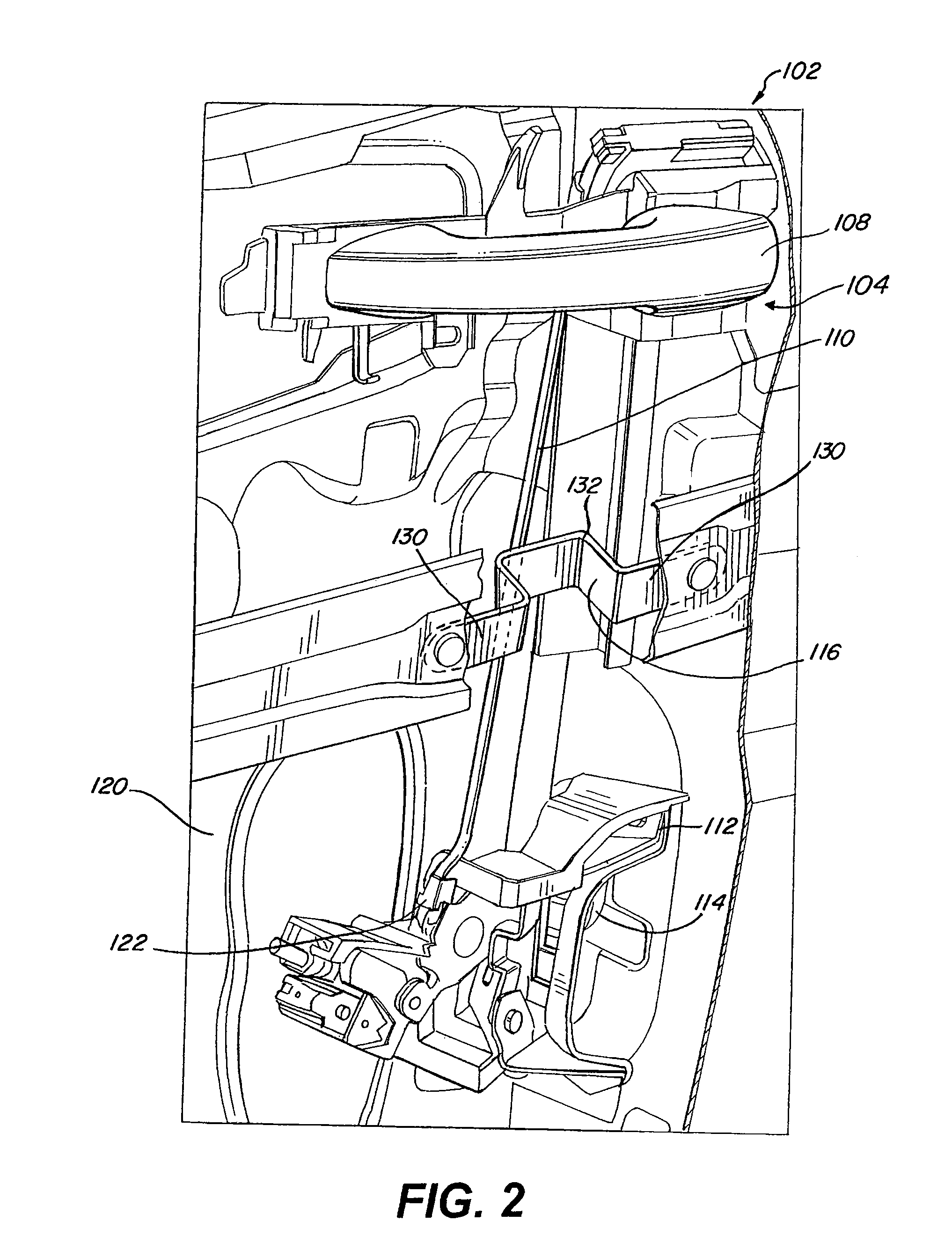 Method and system for deforming a drive rod in a door after an impact to the door