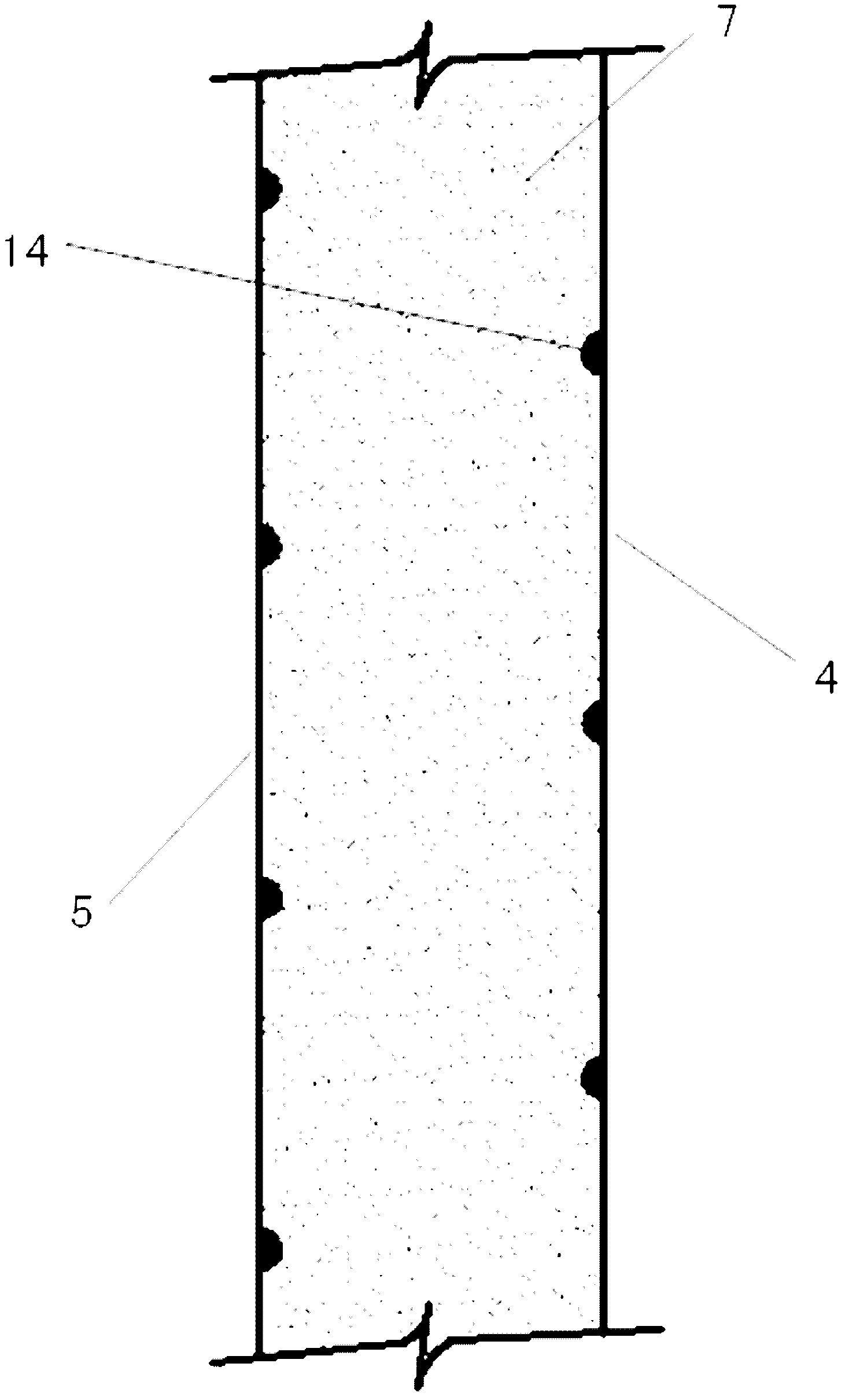 Grouting connection node for deepwater floating type platform steel structures