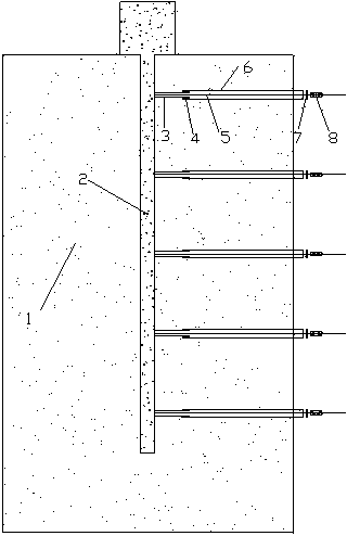 P-Y curve measuring device for pseudo-static test on pile-soil interaction