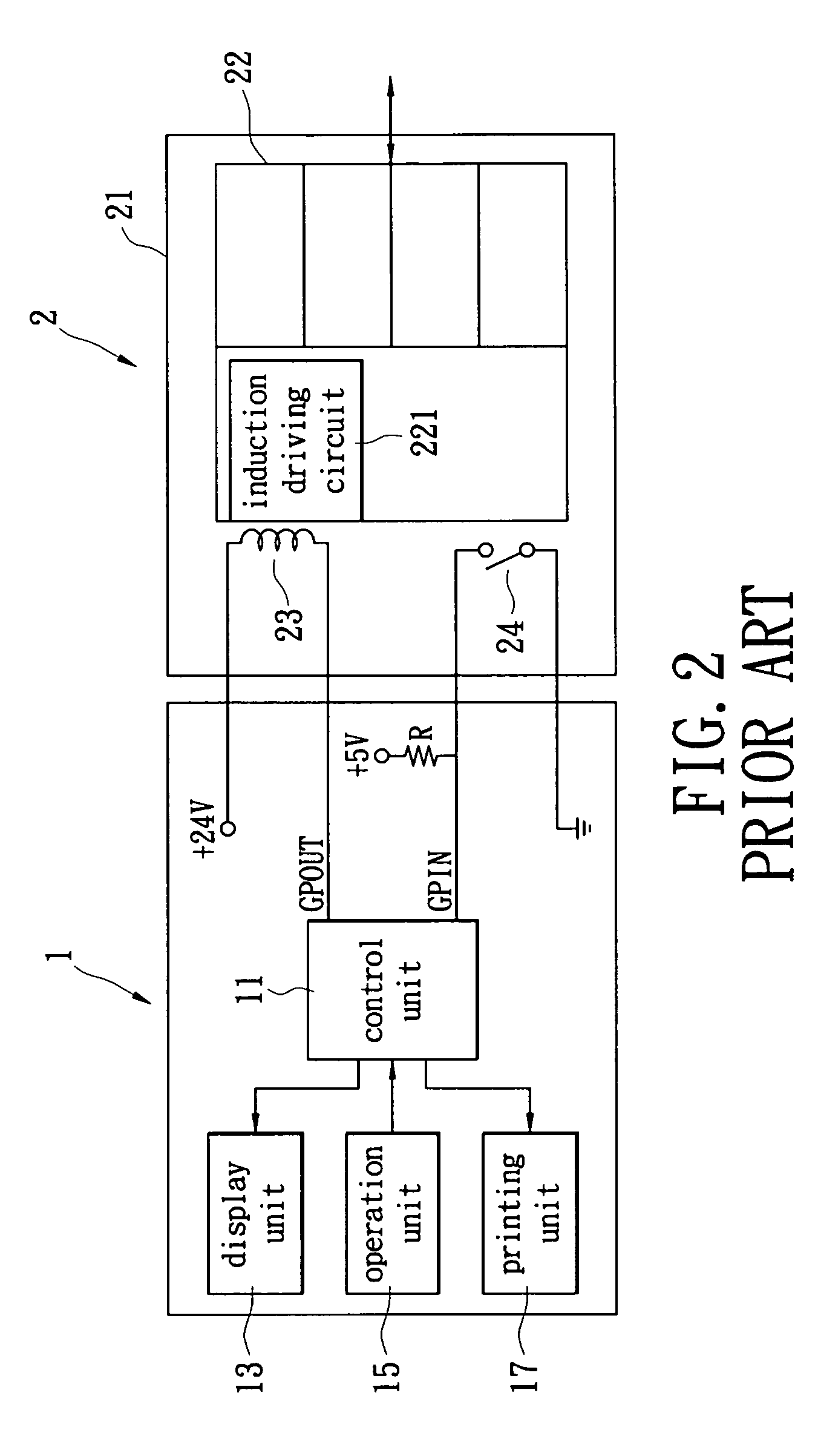 Detecting device for a cash drawer and a point of sales system