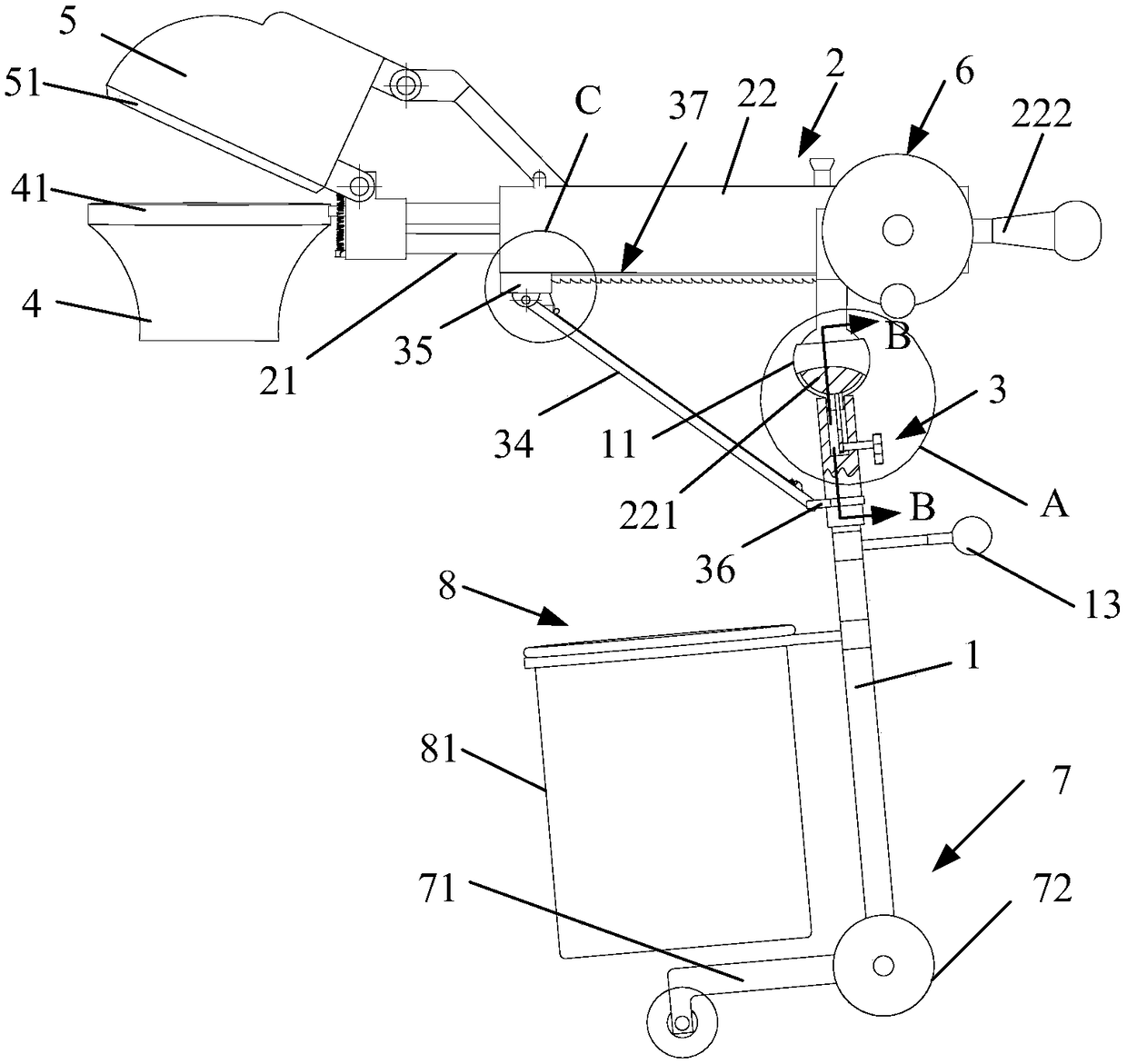 Device for assisting in manual picking of fruits