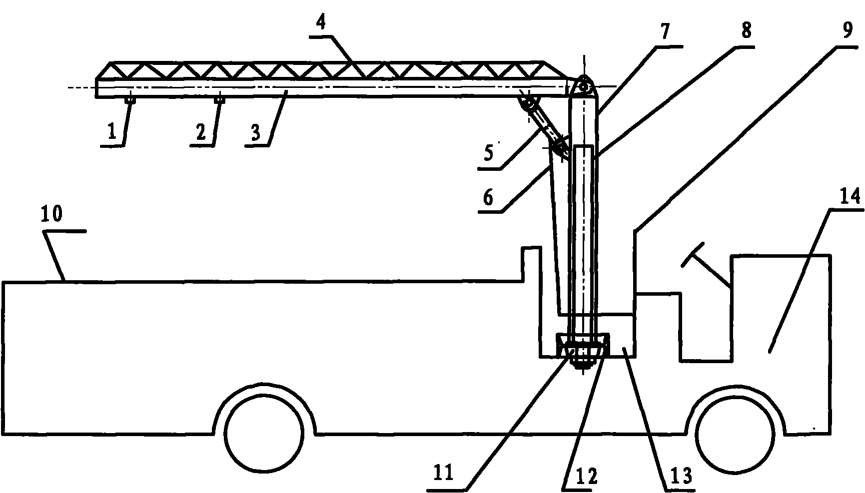 Improved underground explosion-proof transport truck crane