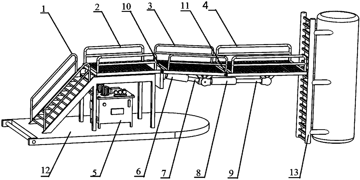 Series type marine lifting compensation device