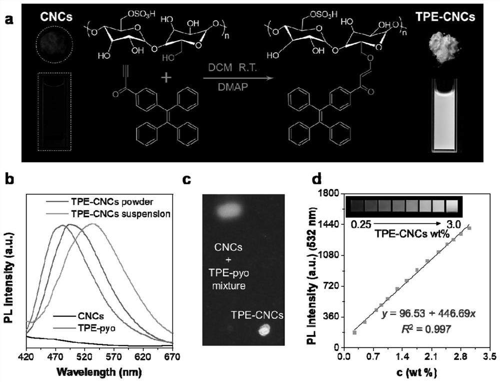 Fluorescent nano particle with AIE characteristic, bionic nano composite hydrogel actuator, preparation method and application