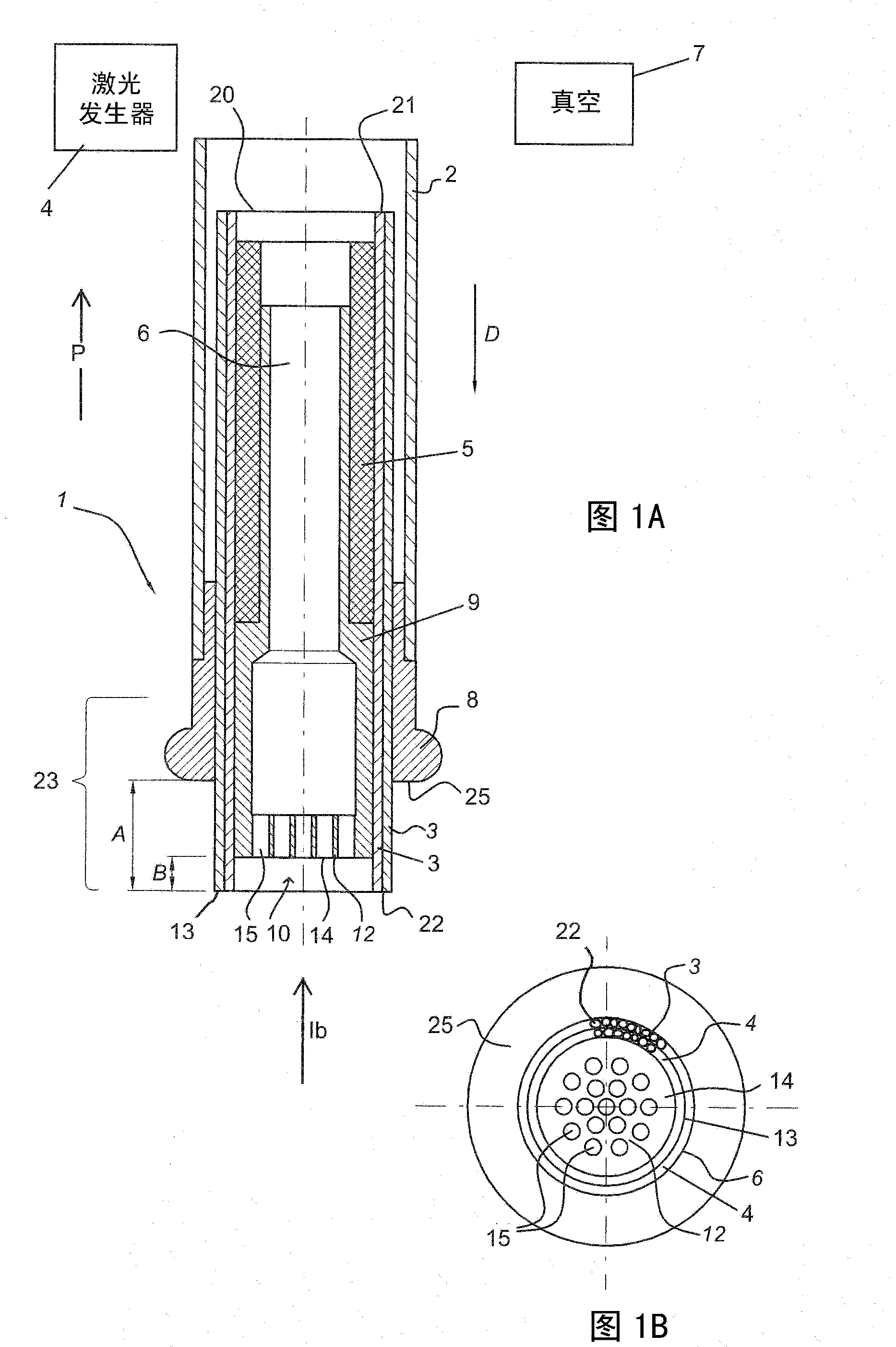 Laser catheter for bypass surgery, as well as assembly comprising such a catheter