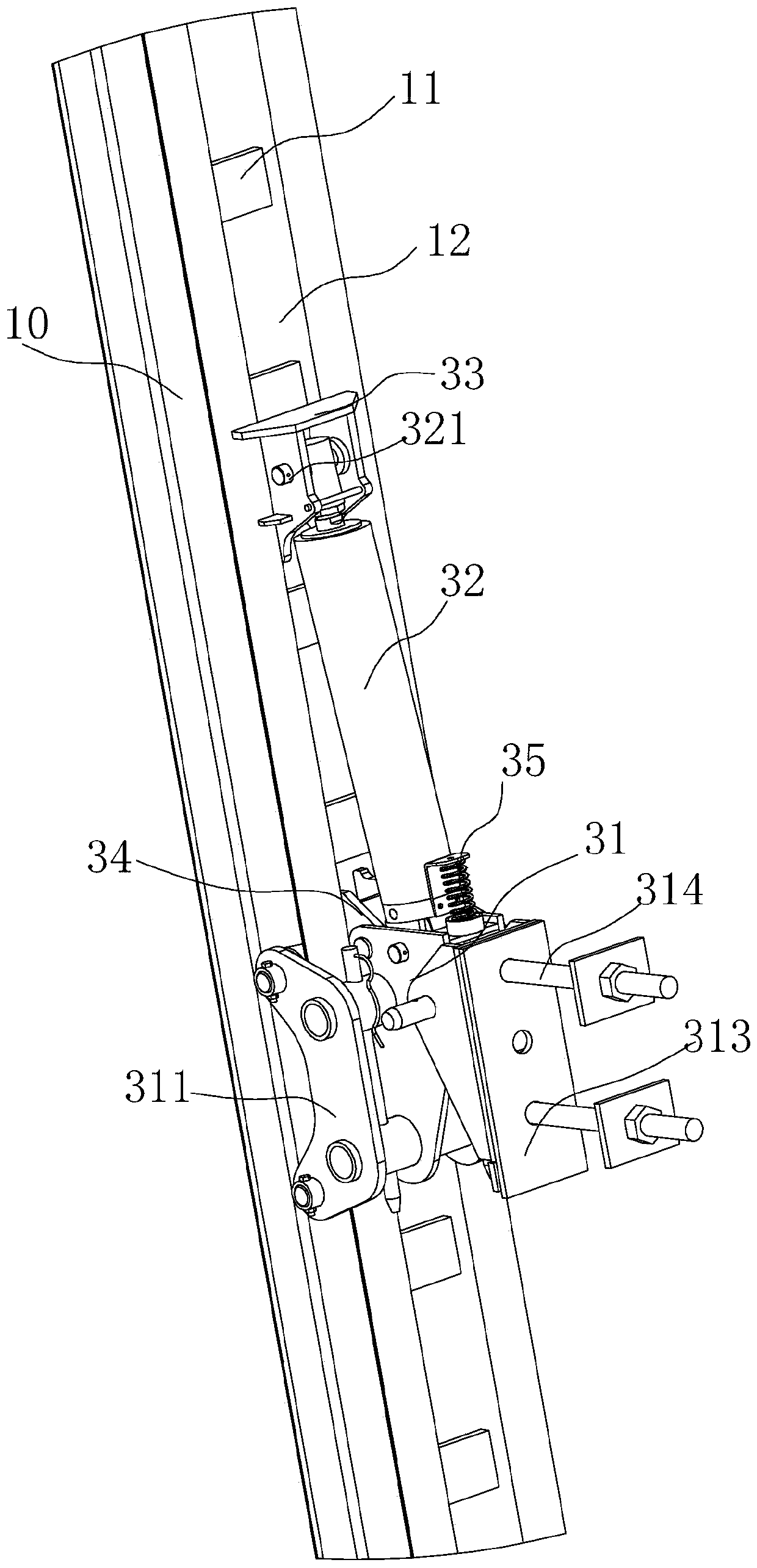 System and method for controlling synchronous operations of multiple hydraulic actuating elements and climbing frame