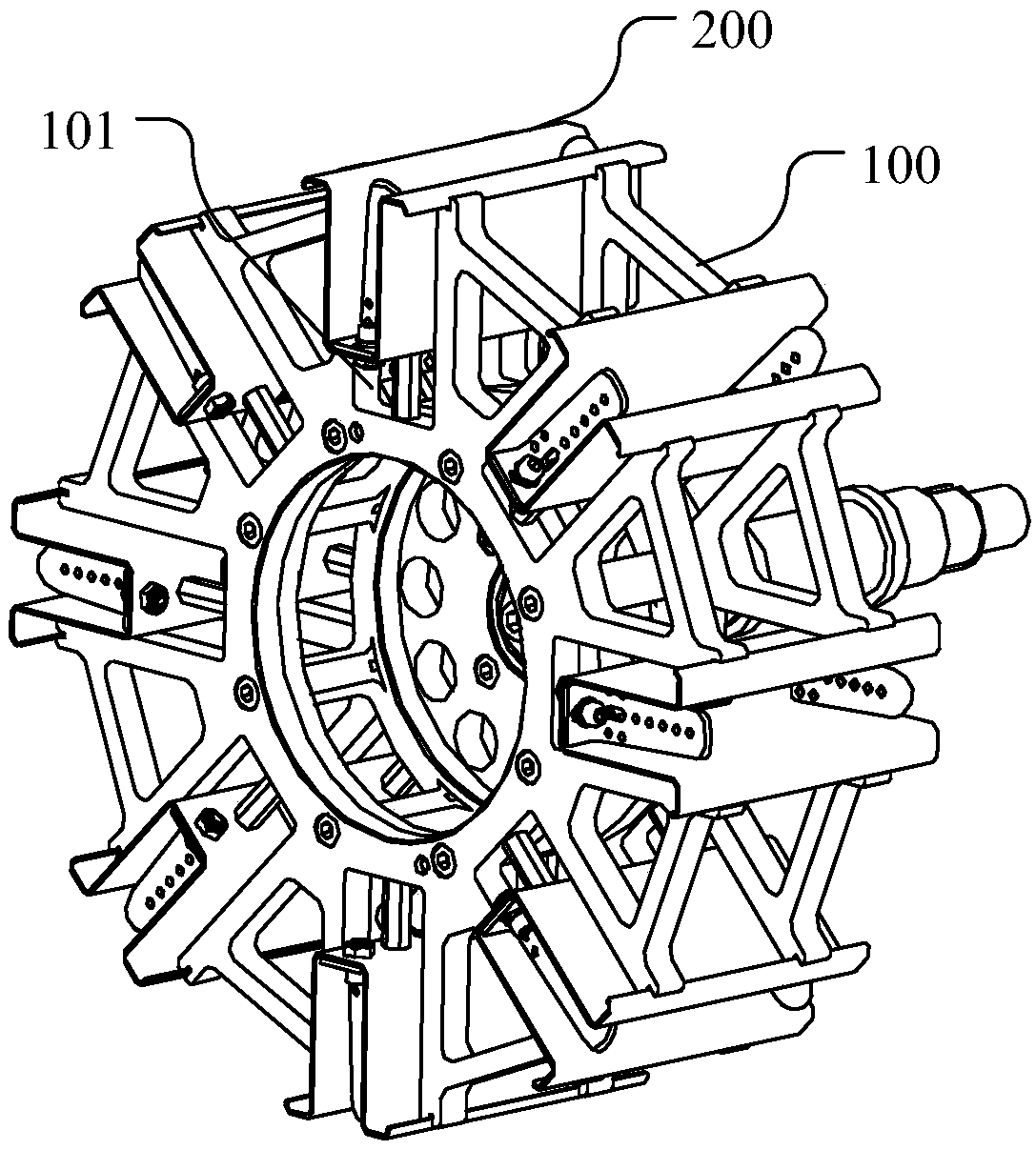 Forming wheel for pocket tissue packing and packing unit