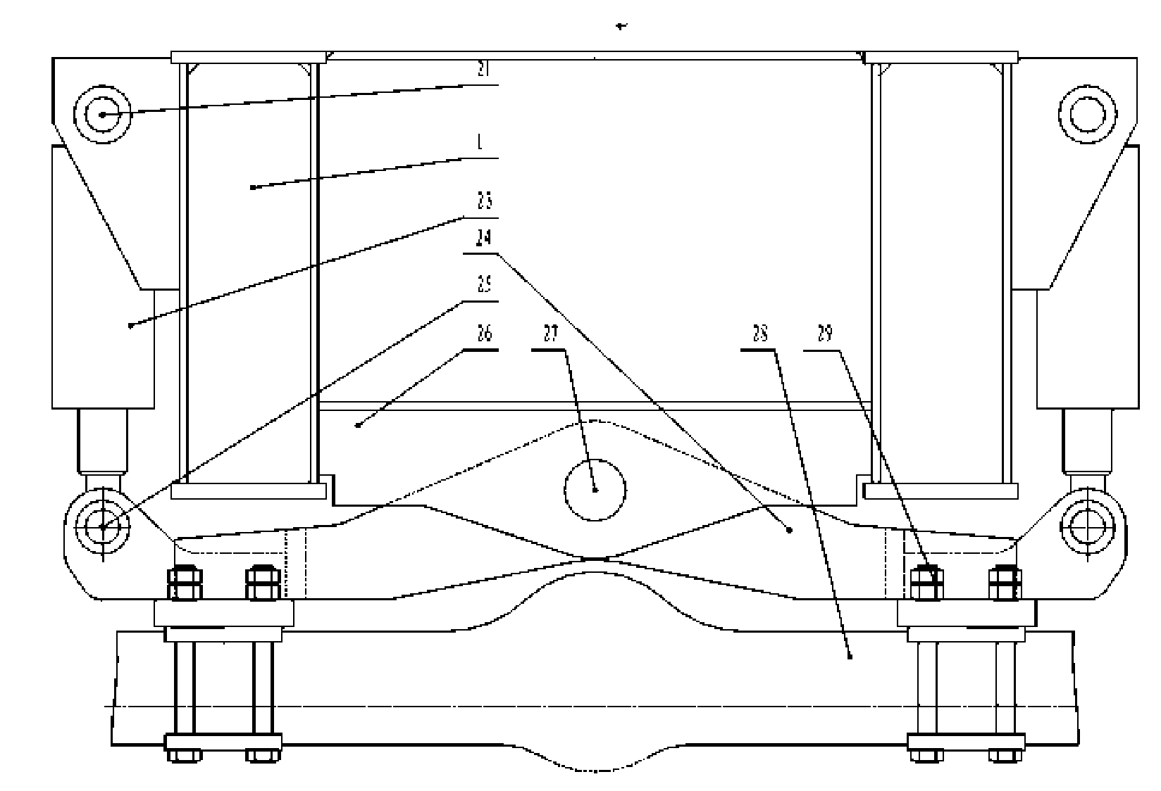 Oscillating suspension system of crane