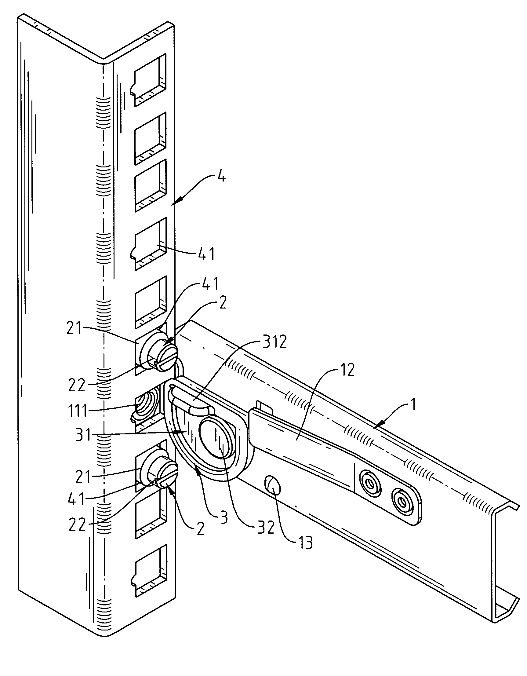 Rotary-type fastening structure
