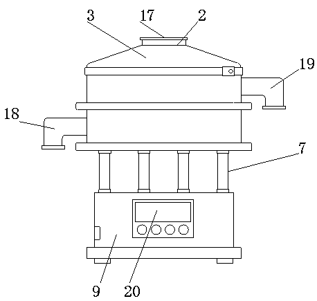 Ultrasonic vibration screen convenient to maintain