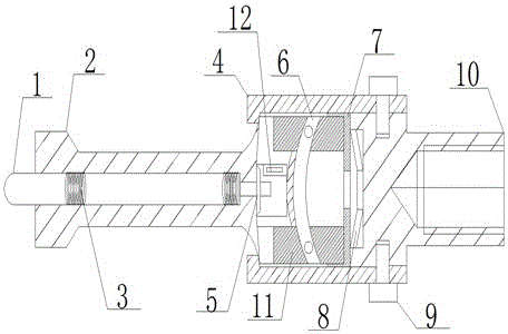 Transmission force intermediate temperature control device inside rotary cement kiln