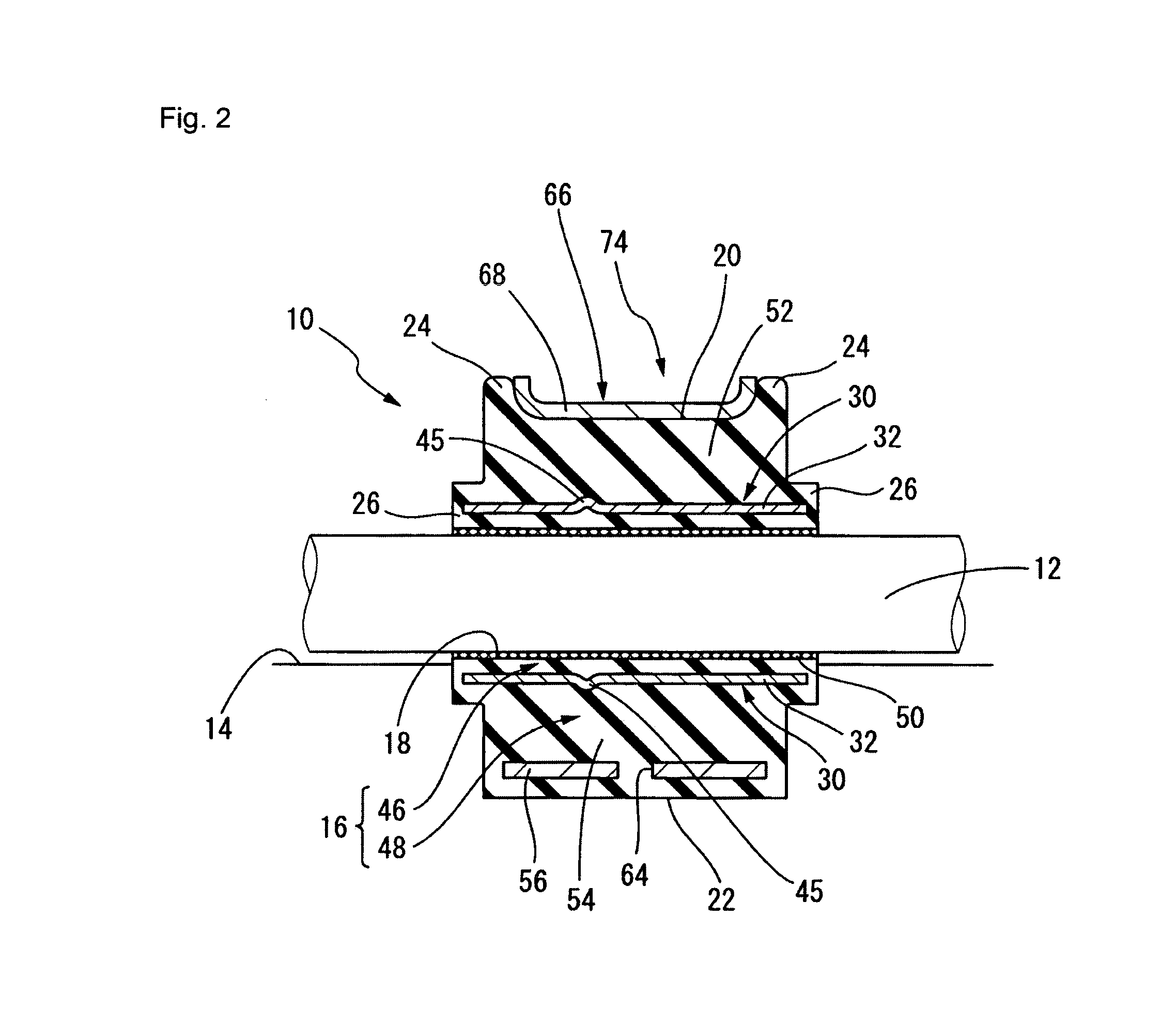 Stabilizer bushing for vehicle and method of producing the same