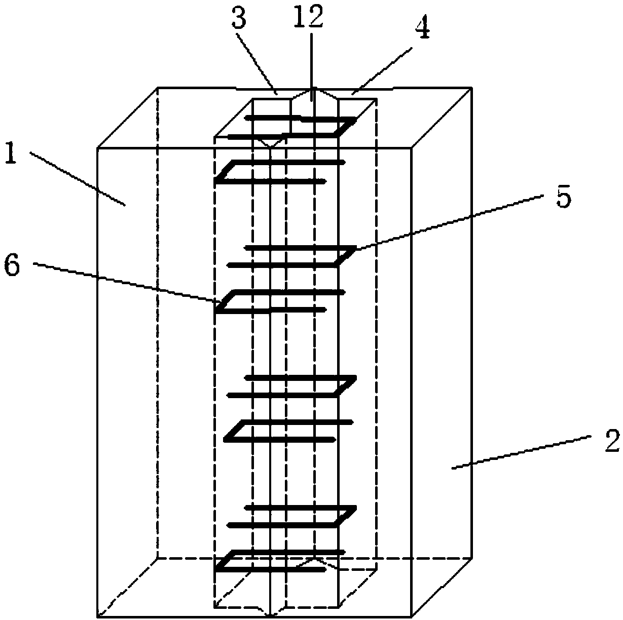 Prefabricated shear wall groove grouting anchor horizontal connection structure