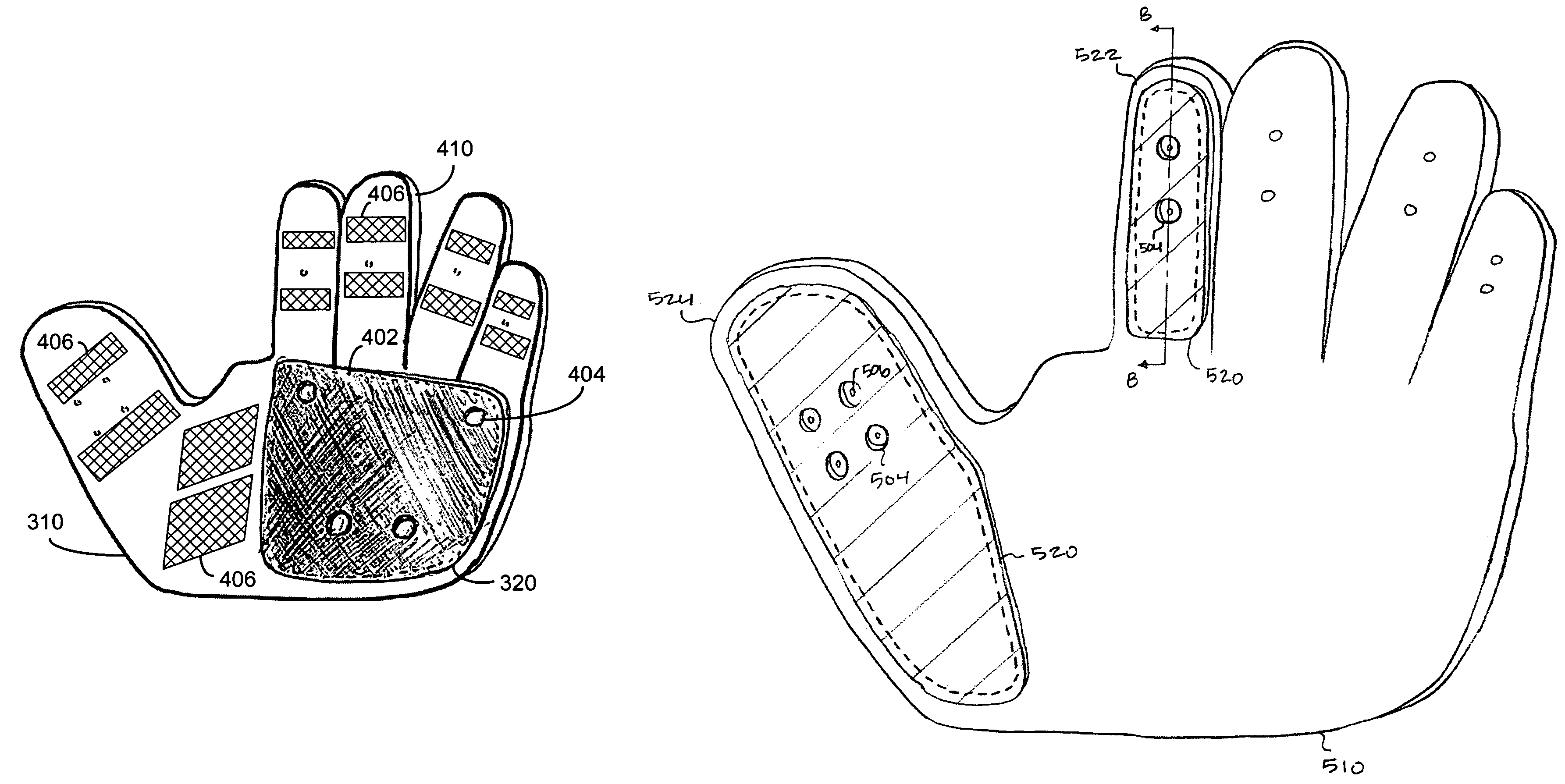 Protective glove with independent pads