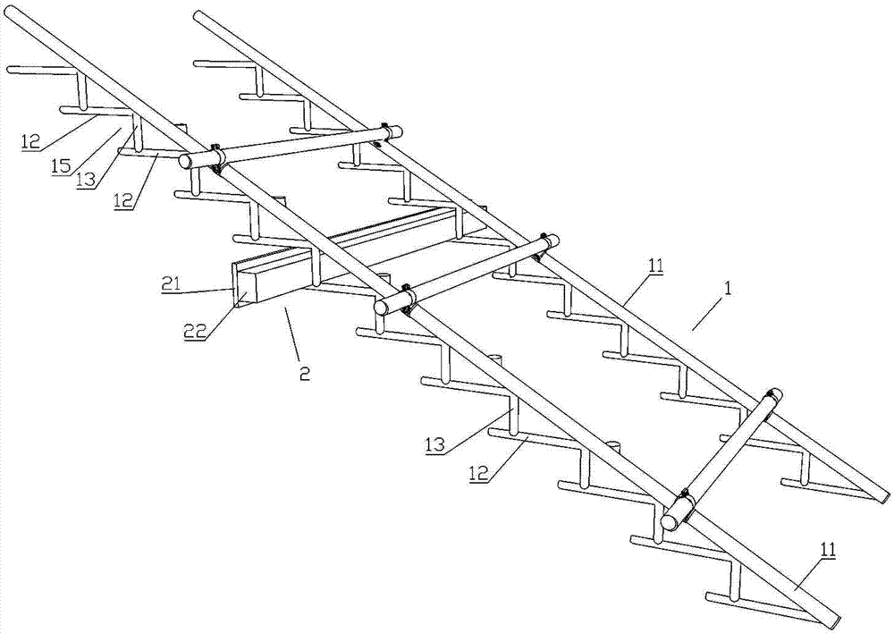 Stair construction method through shaped supports