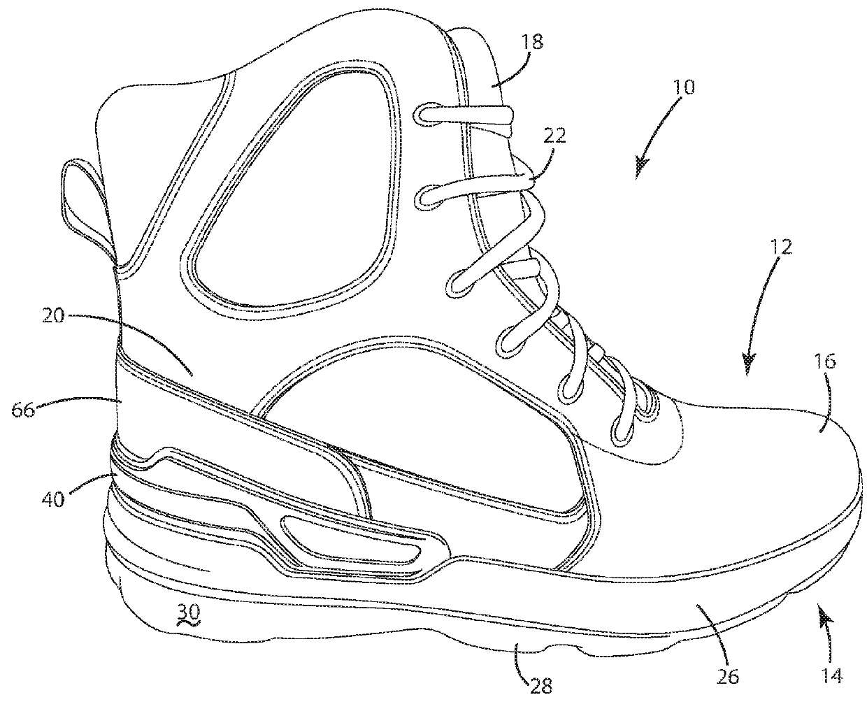 Footwear construction with heel support assembly