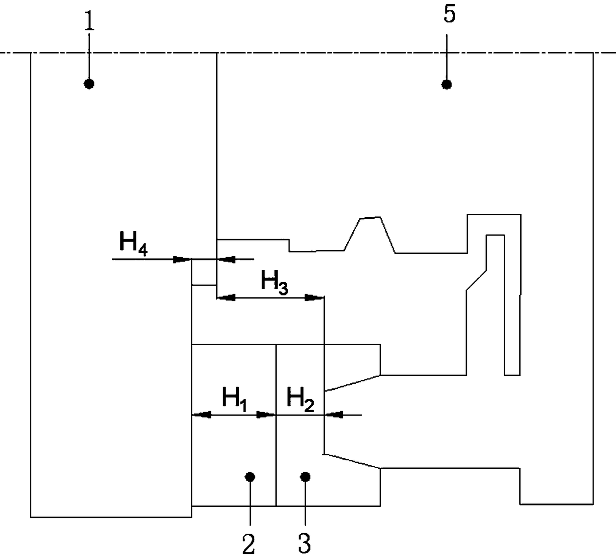 Technique for clamping and positioning angle head by utilizing adjusting cushion block