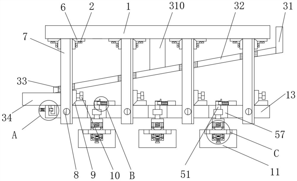 Frame-reinforced ceiling conversion layer assembly type design structure and mounting method thereof