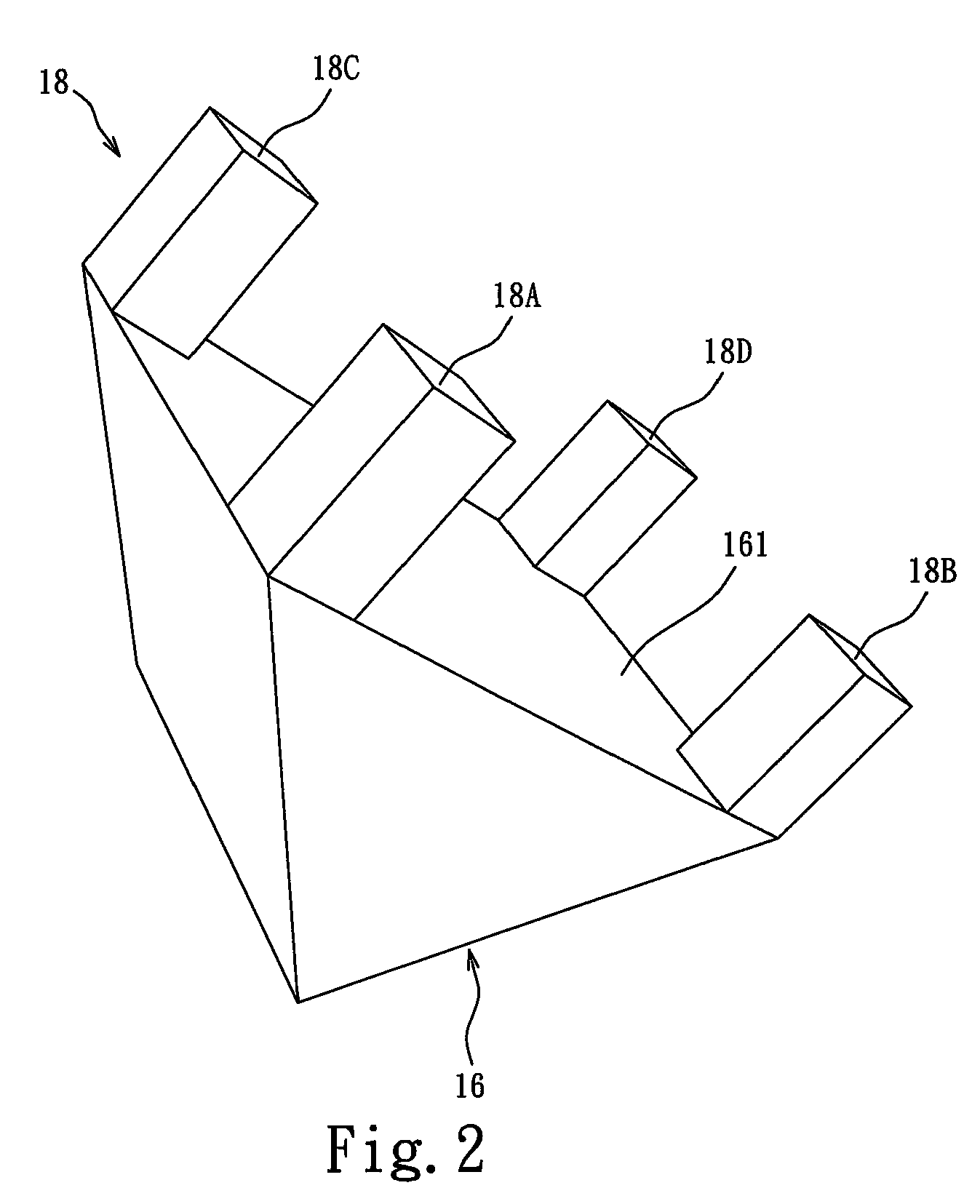 Prism type lens structure