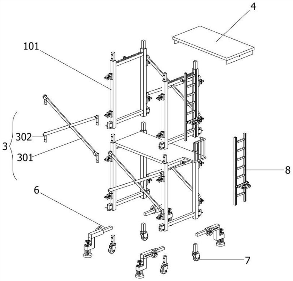 Stable supporting structure convenient to install for building construction