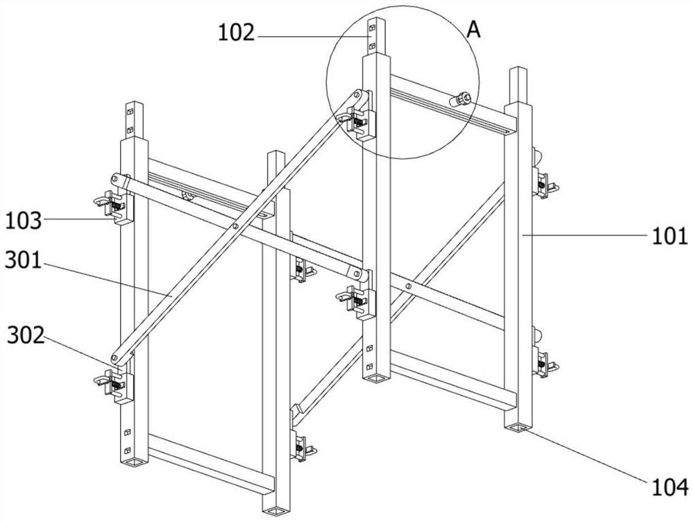 Stable supporting structure convenient to install for building construction