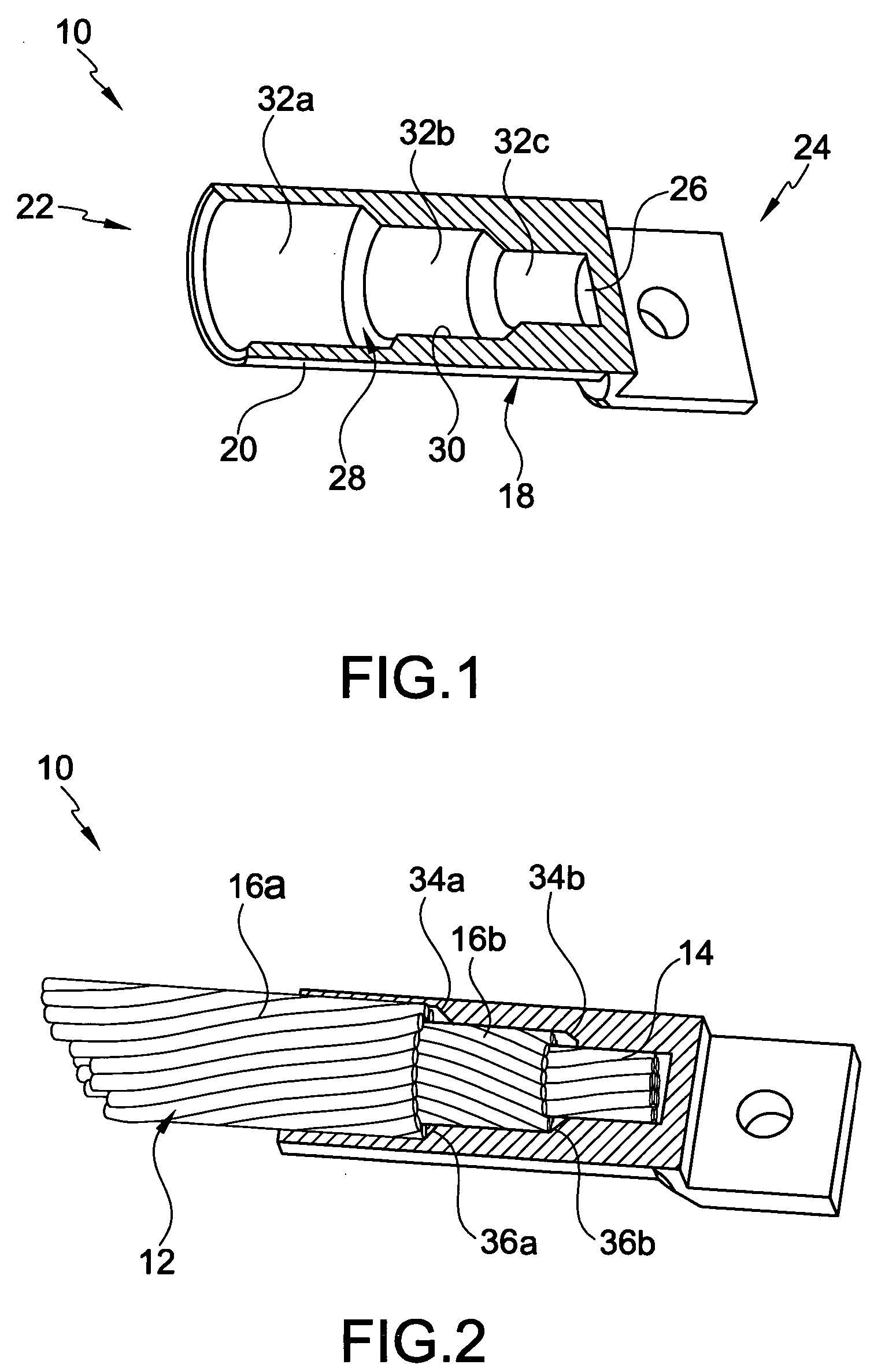 Stepped compression connector