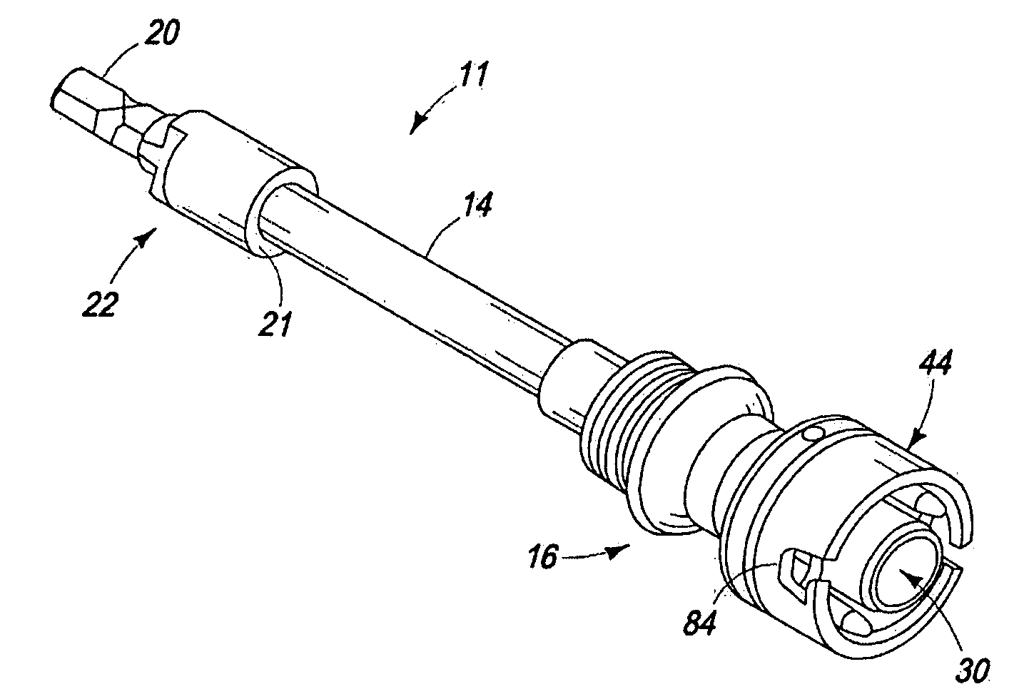 Holder for a surgical reamer and single use, flat reamer