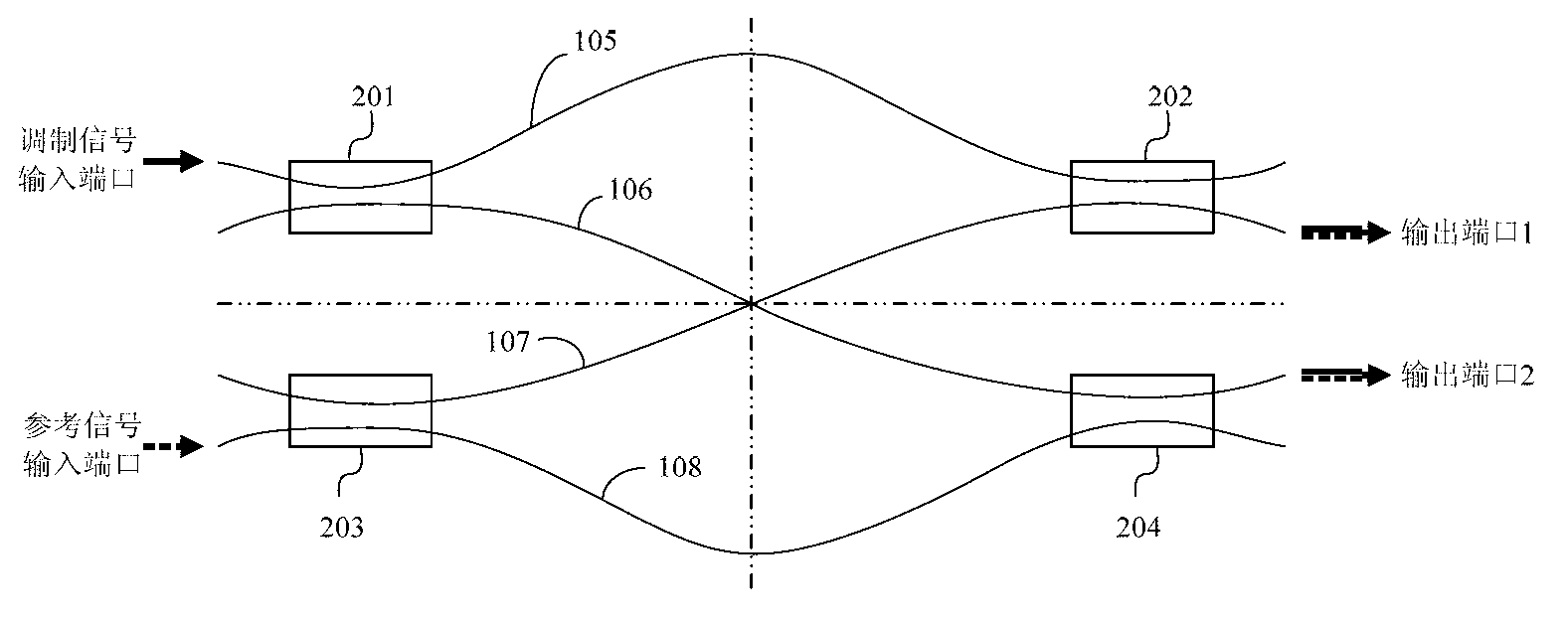Optical mixer and method for demodulating signal through optical mixer