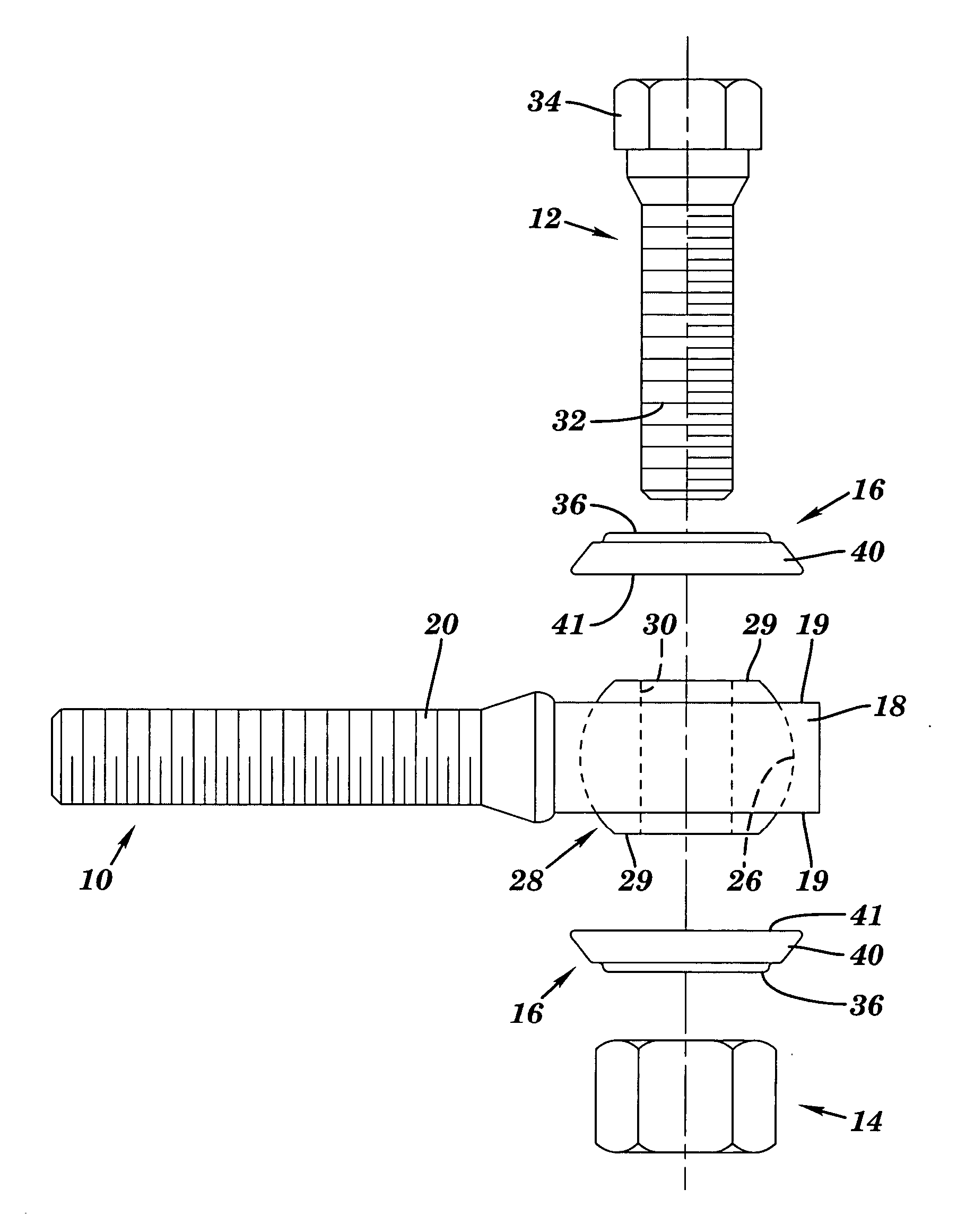 Seal component for use with a spherical rod end assembly