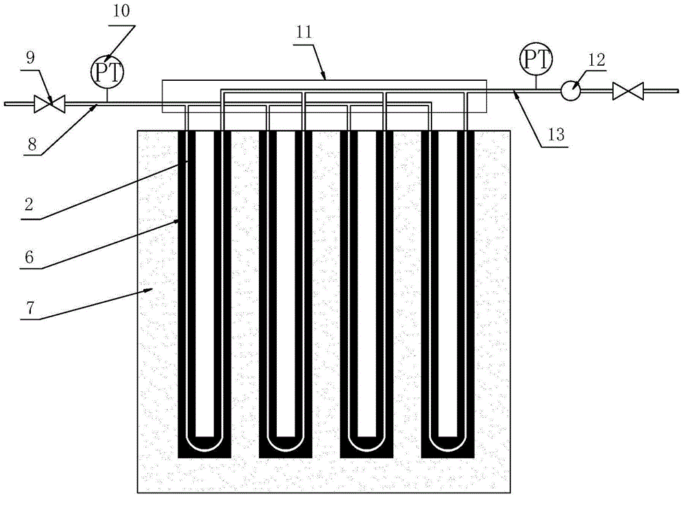 Phase-change heat-storage radiant floor heating device combined with air source heat pump