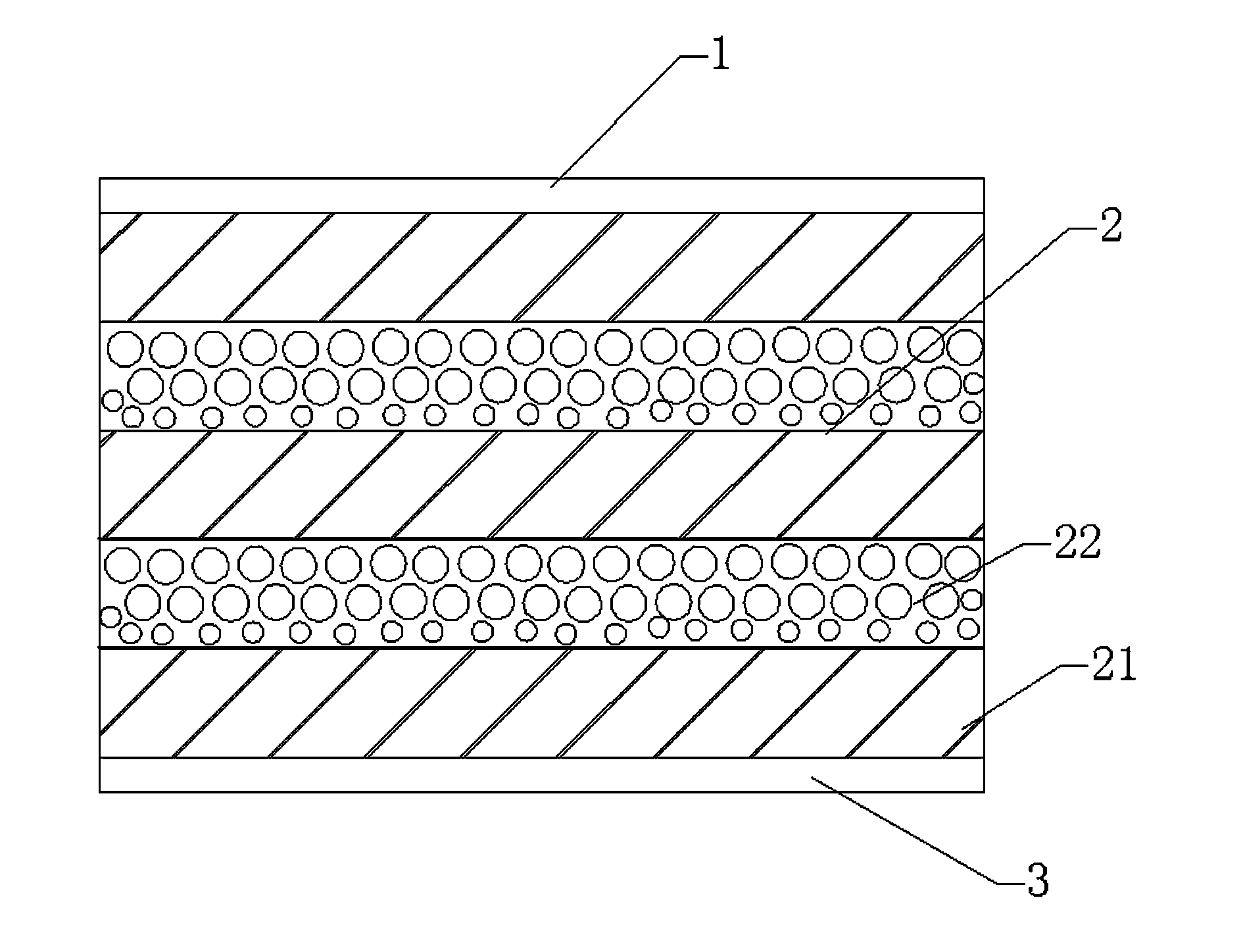 Water-absorption core body for hygienic product and production technology thereof