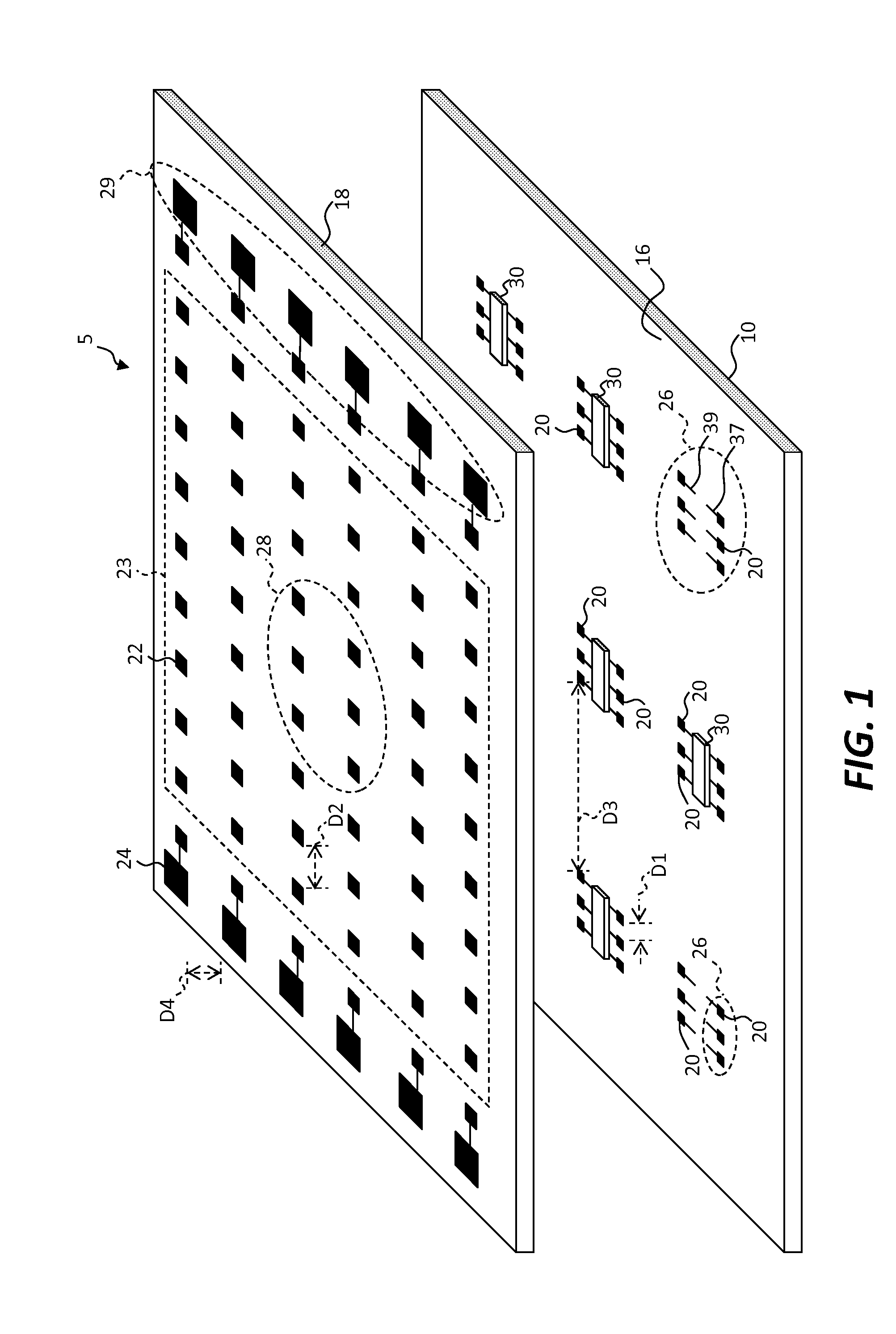 Redistribution layer for substrate contacts