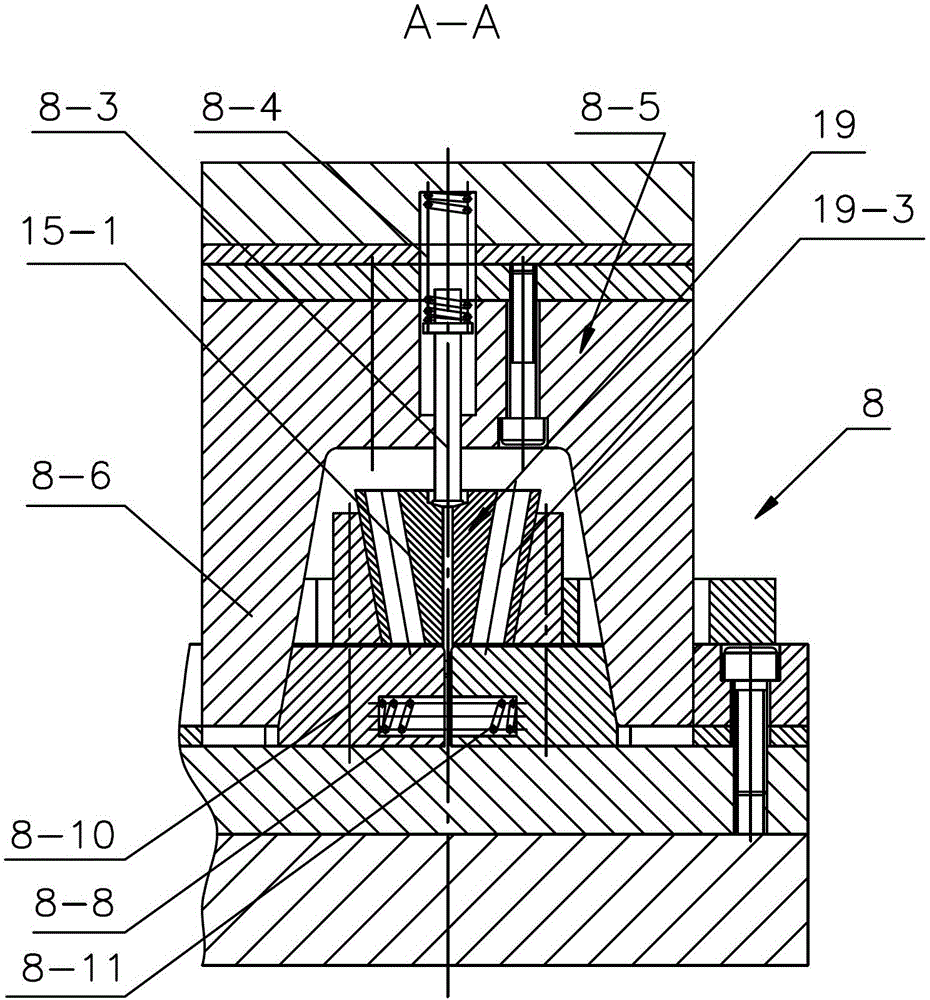 Compression pin head forming progressive die