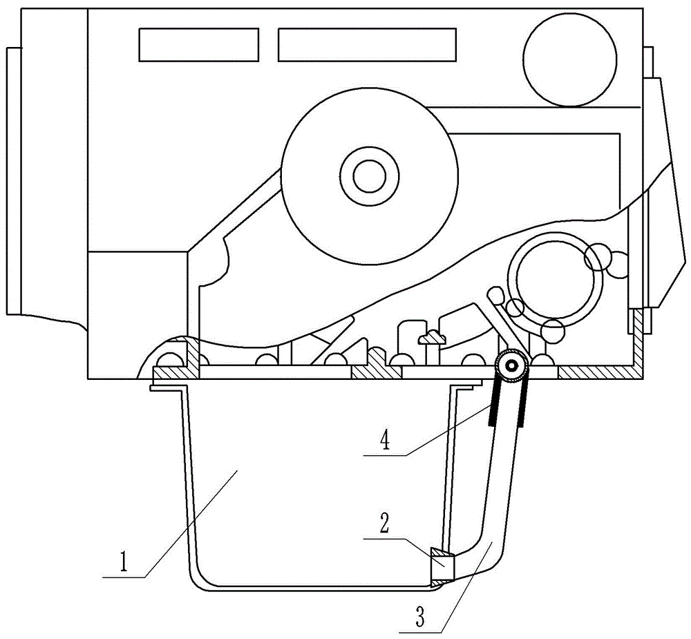 Oil pan with oil drainage structure