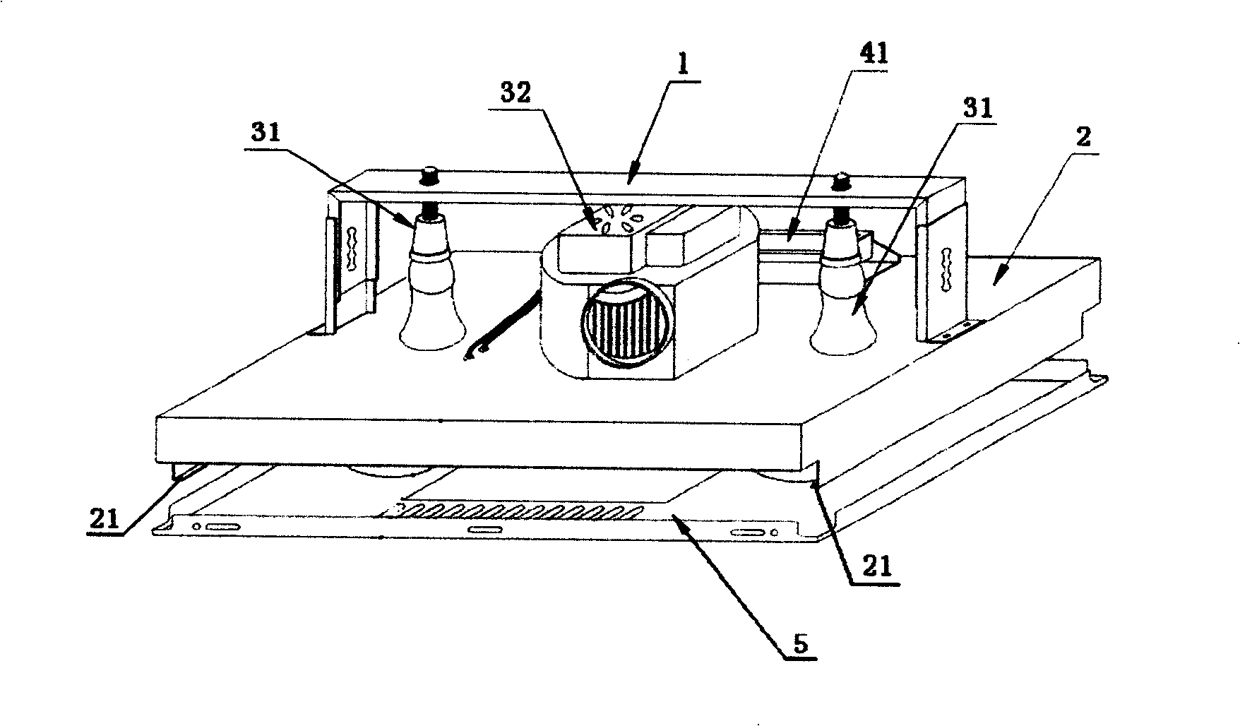 Electrical integrated suspended ceiling device