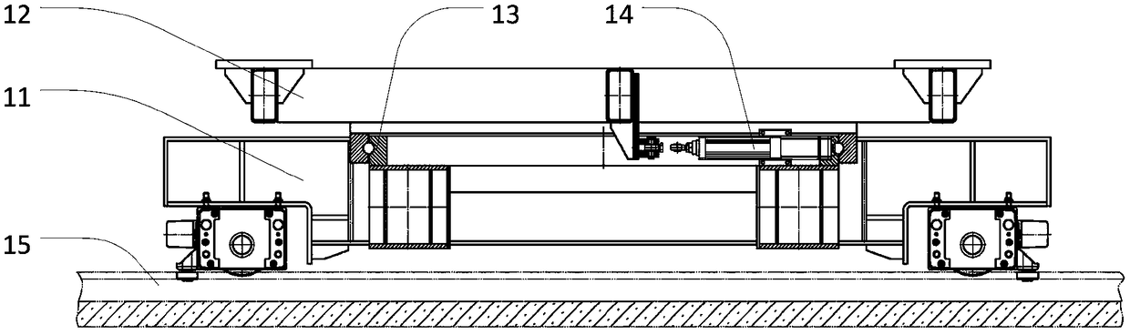 Shuttle bus type warehousing system and cargo transfer method