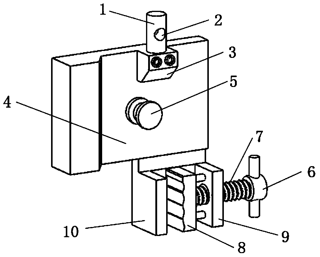 Detection fixture for tensile testing of steel wires
