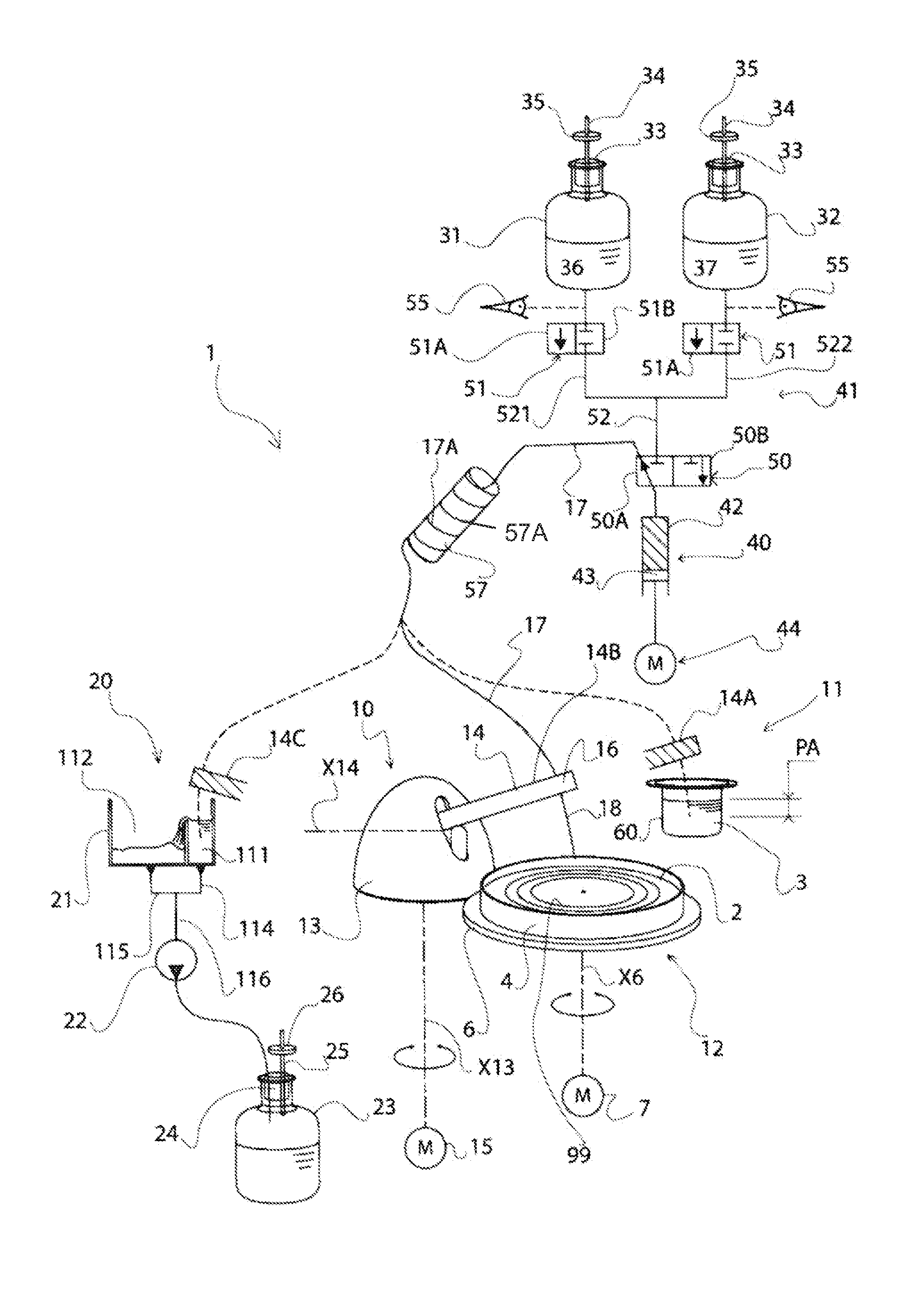 Automatic inoculating system and method for depositing a sample on a substrate in a pattern