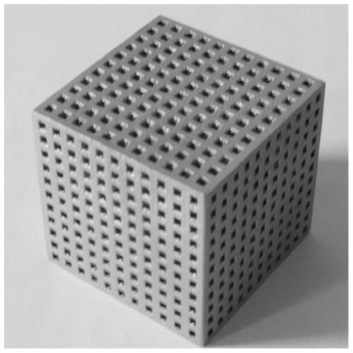 Method for preparing periodic aluminum alloy lattice structure by utilizing 3D printing